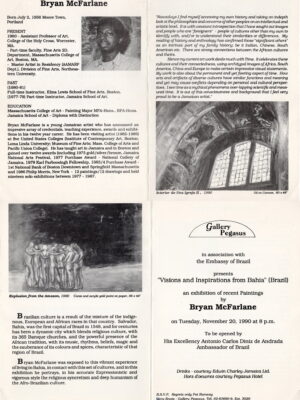 1990-11-20, Visions and Inspirations from Bahia, Gallery Pegasus