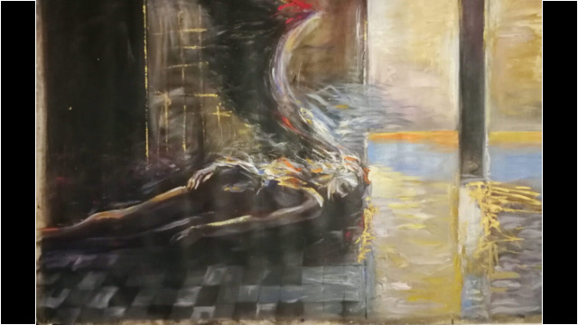 (Closeup) Yemanja from Brazilian Series, Oil on Linen, 1986