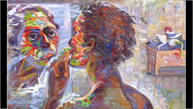 Masking Face, 91x152.5 cm, Oil on Linen, 1984, Bryan McFarlane Masking Face, 91x152.5 cm, Oil on Linen, 1984, Bryan McFarlane