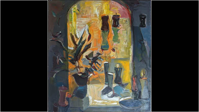 Ritual Objects, 26x24in, 28x26.5in with Frame, Bryan McFarlane Ritual Objects, 26x24in, 28x26.5in with Frame, Bryan McFarlane