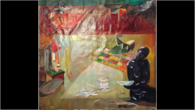 Ritual V, 50x60in, Oil on Linen, 1988 Ritual V, 50x60in, Oil on Linen, 1988