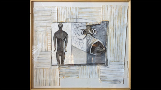 Untitled, Oil and Conte' on Rag Paper, 1986 Untitled, Oil and Conte' on Rag Paper, 1986